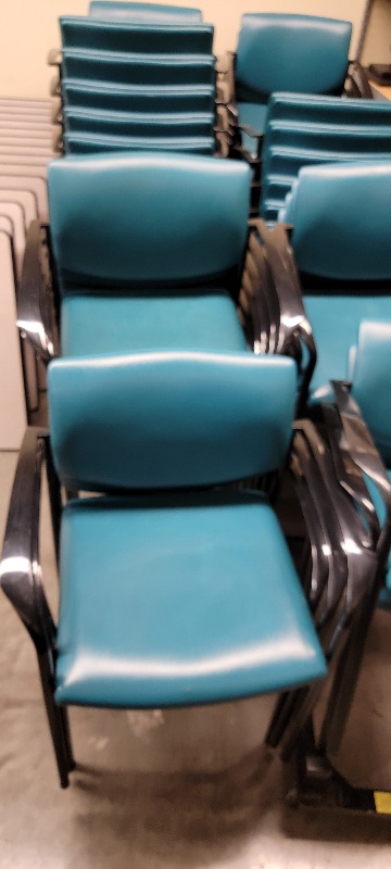 Stackable Teal Chairs