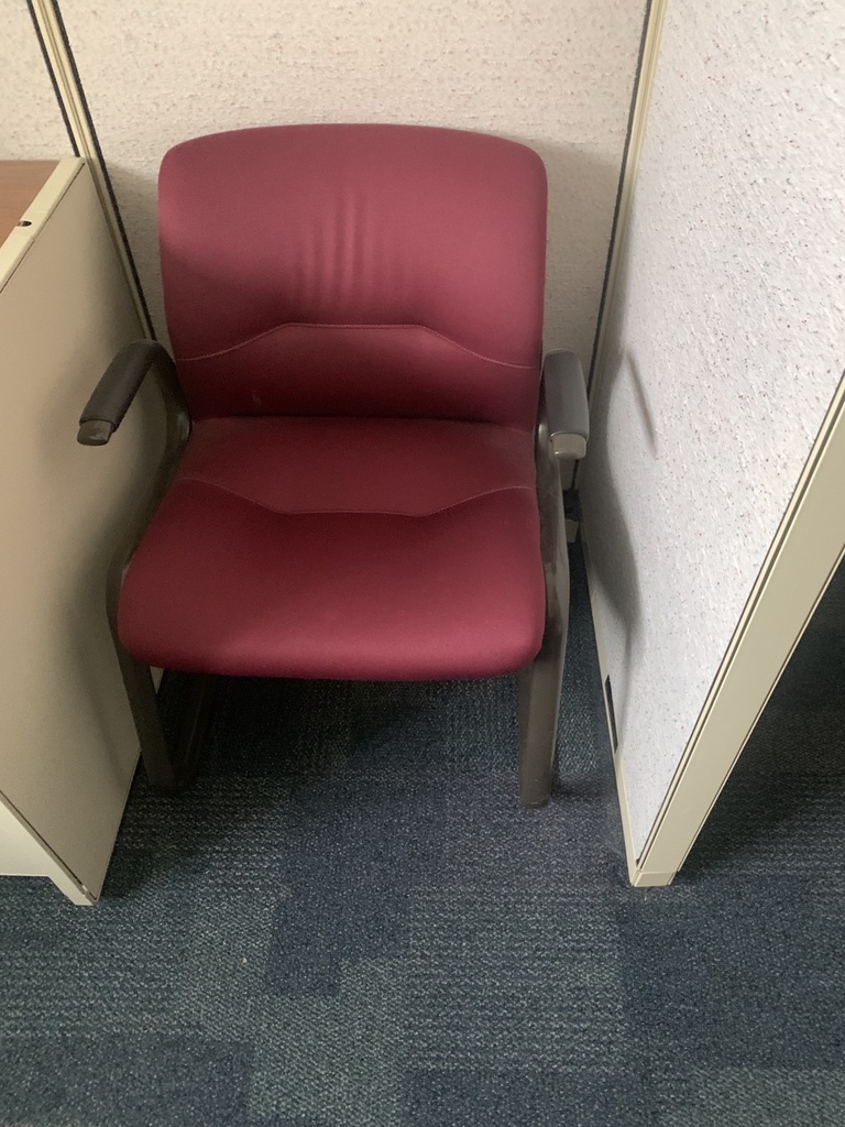 side chair - burgendy with arms