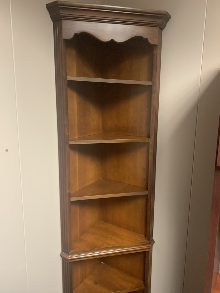 corner book shelf 8" tall