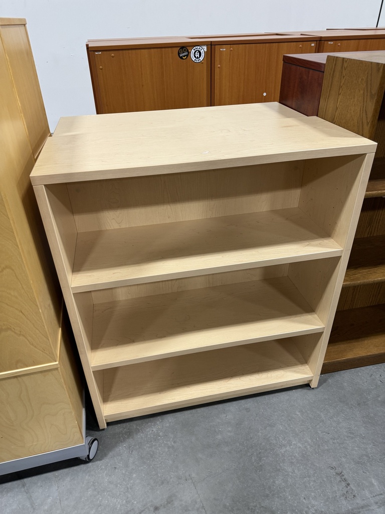 Light Wood 3 Shelf Bookshelf