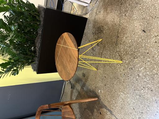 Side Table - wood/yellow