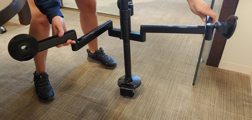 Black Triple Monitor Arms