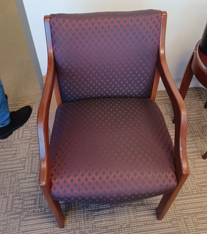 Guest Maroon/Gray Chair