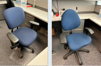 Blue task chair