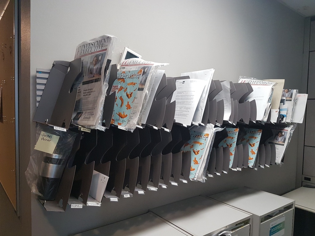 Wall mount mail sorter