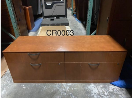 CREDENZA, BF X2, LOW PROFILE ARC PULL VENEER  60W 20D 21H