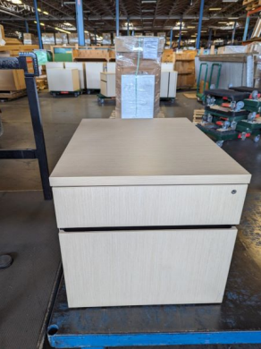 PEDESTAL, BF, DOUBLE WIDE 24W 31D 22½H - OAK