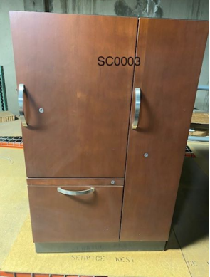 COMBO STORAGE UNIT, W/WARDROBE ON RH VENEER FRT  24W 18D 39H