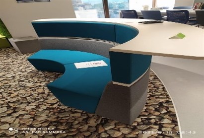 Curved Table with Bench