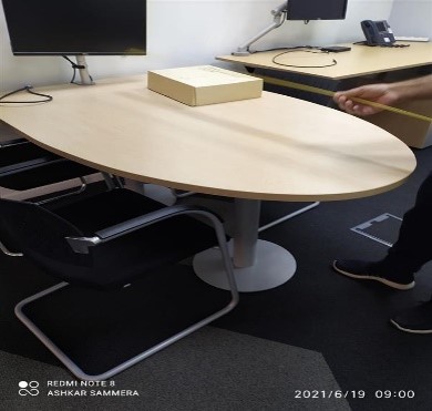 Half Oval Meeting Table (160x100)