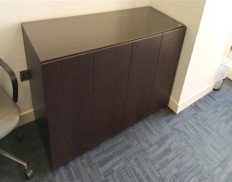 Dark Wood 4 Door Cabinet