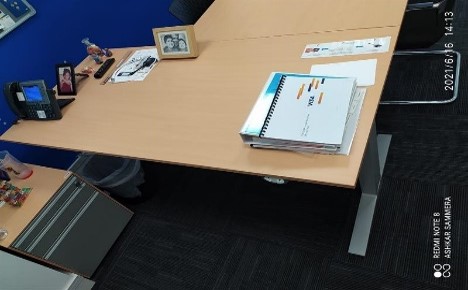 Workspace Table with Cupboard