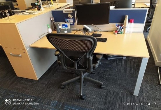 Desk with Cupboard (L:160cm)