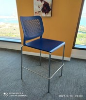 Blue Bar Height Chair