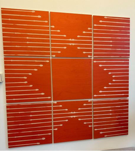 Artwork - 9 panels, orange diamond