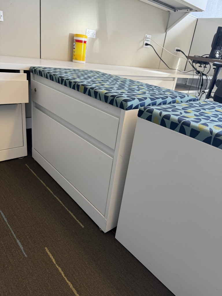 2-Drawer File Cabinet with Upholstered Top