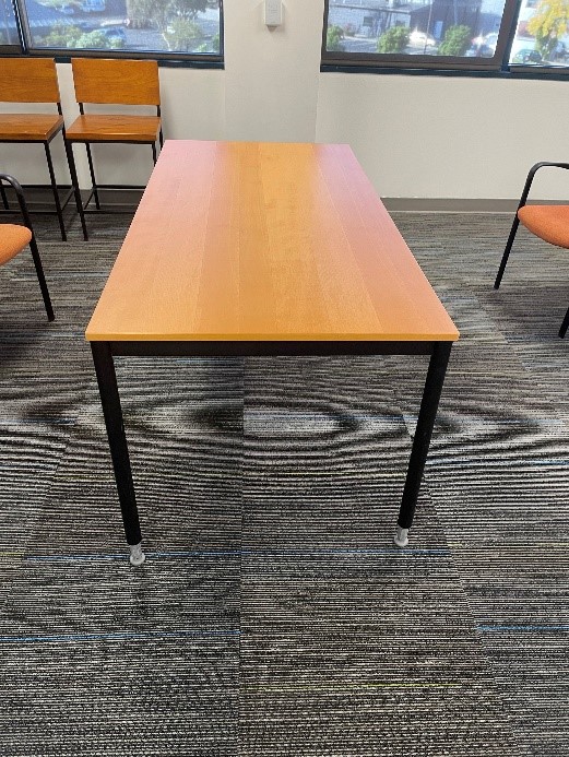 Matte Table: 63 inches X 31.5 inches. Thickness= 0.5 inches; Height= 29 Inches