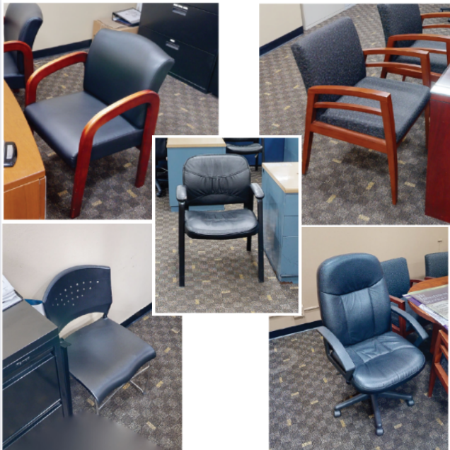 Guest Seating 26 - selection will vary within these styles