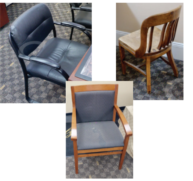 Guest Seating 46 - selection will vary within these styles