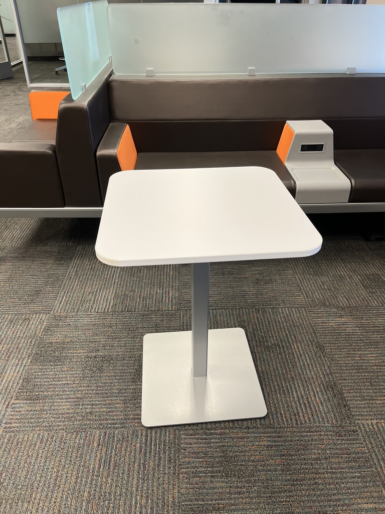 Square White Table, 22x22x30"