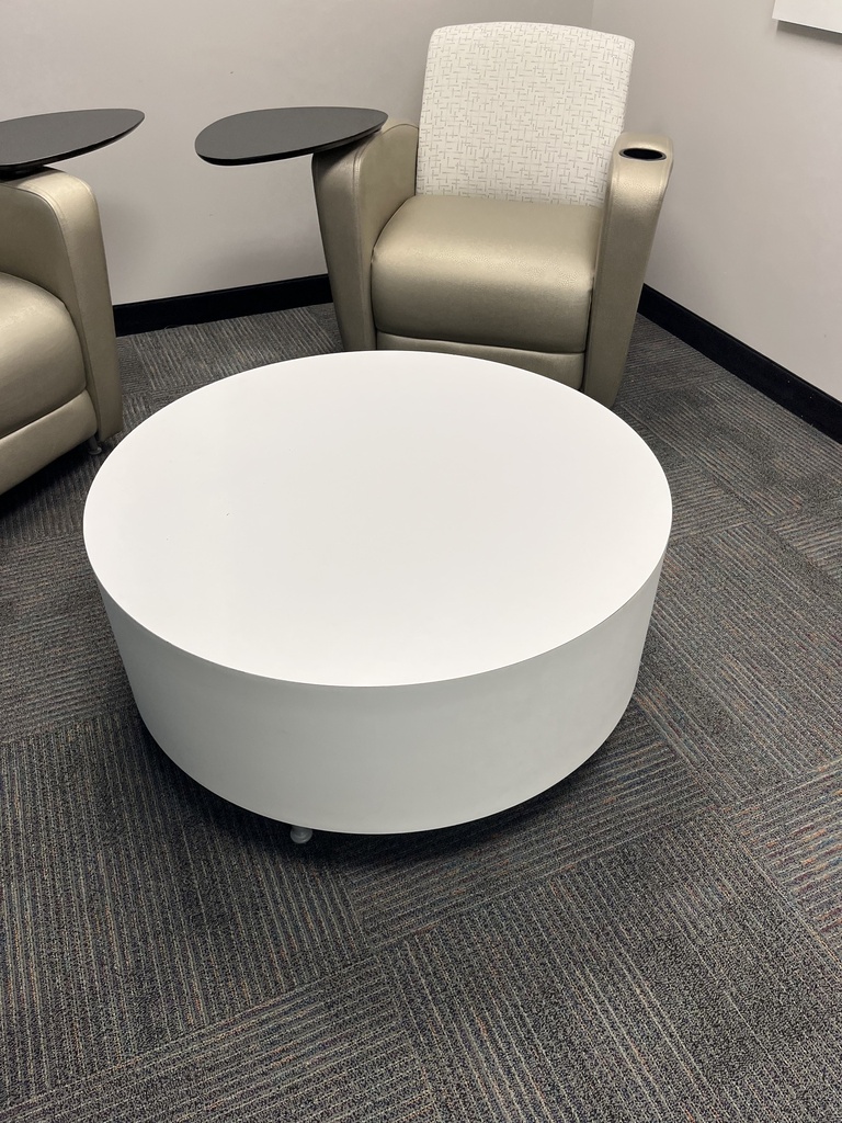 White Round Coffee Table 37"