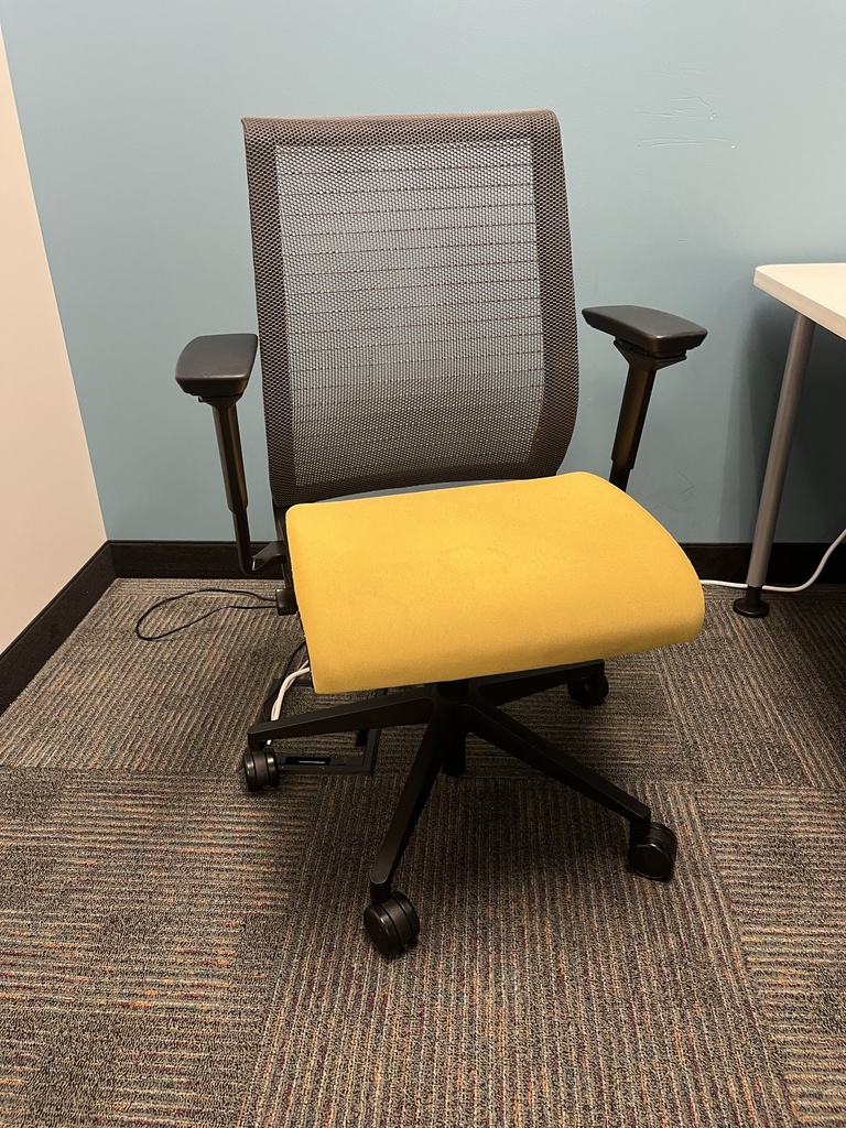 Yellow And Black Task Chair, Steelecase