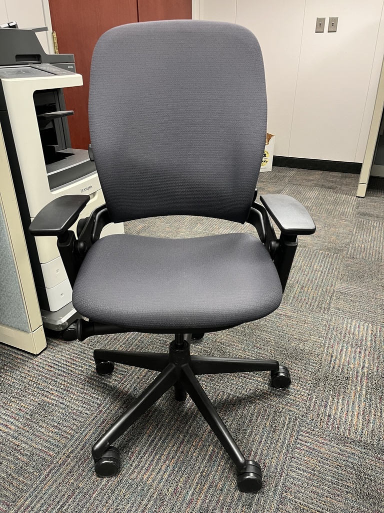 Dark Grey And Black Task Chair, Steelecase 