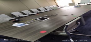 Large Dark Wood Conference Table