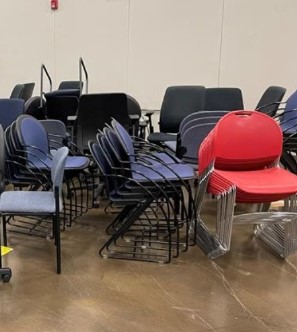 Various Stacking Chairs