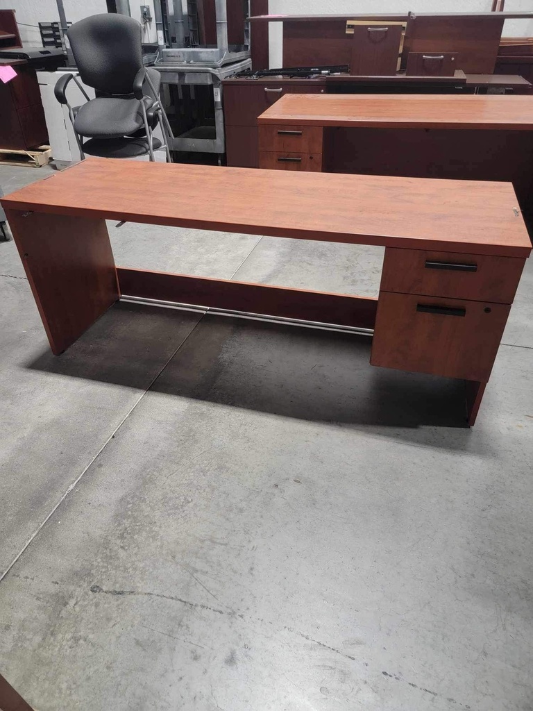 Desk with pedestal on right