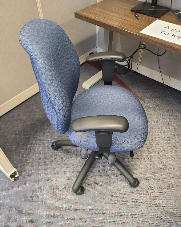 Chaise de travail - motif bleu