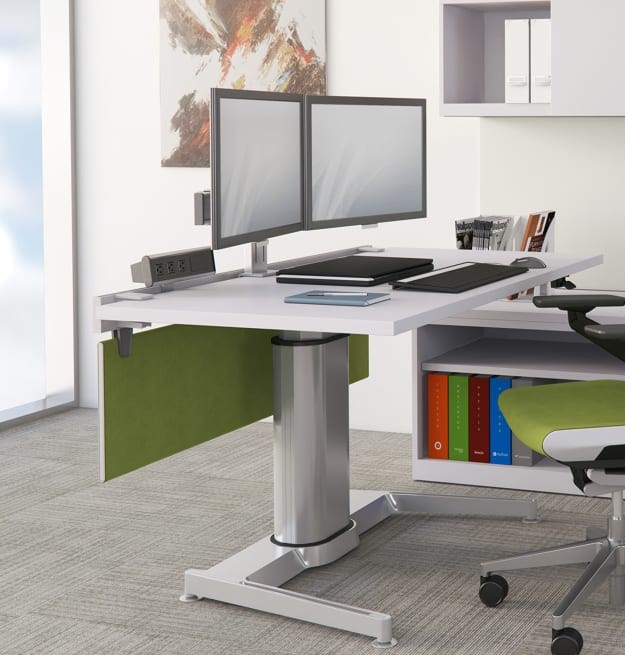 Airtouch Desk with White Back (1 Leg) (item represented by image)