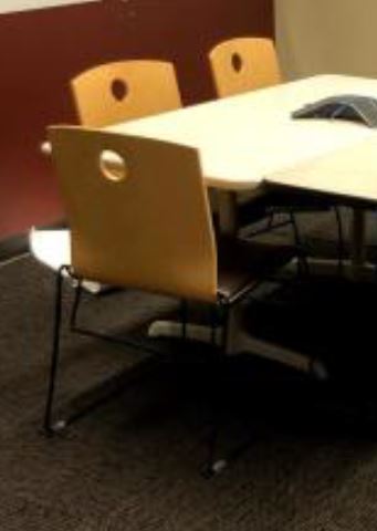 Orange and Brown Side Chairs 