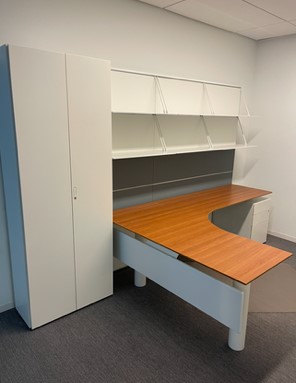 L-Shaped Desk with Storage