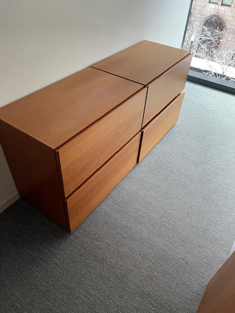 Wood 2-Drawer Filing Cabinet