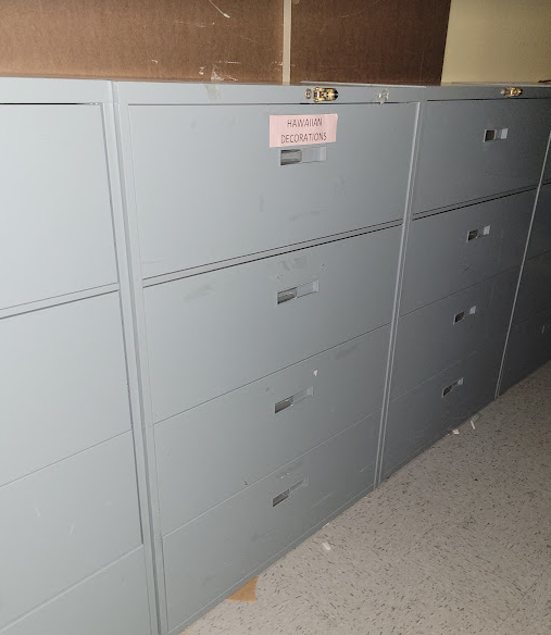 4-Drawer File Cabinet, 36  x  18  x  52.5"