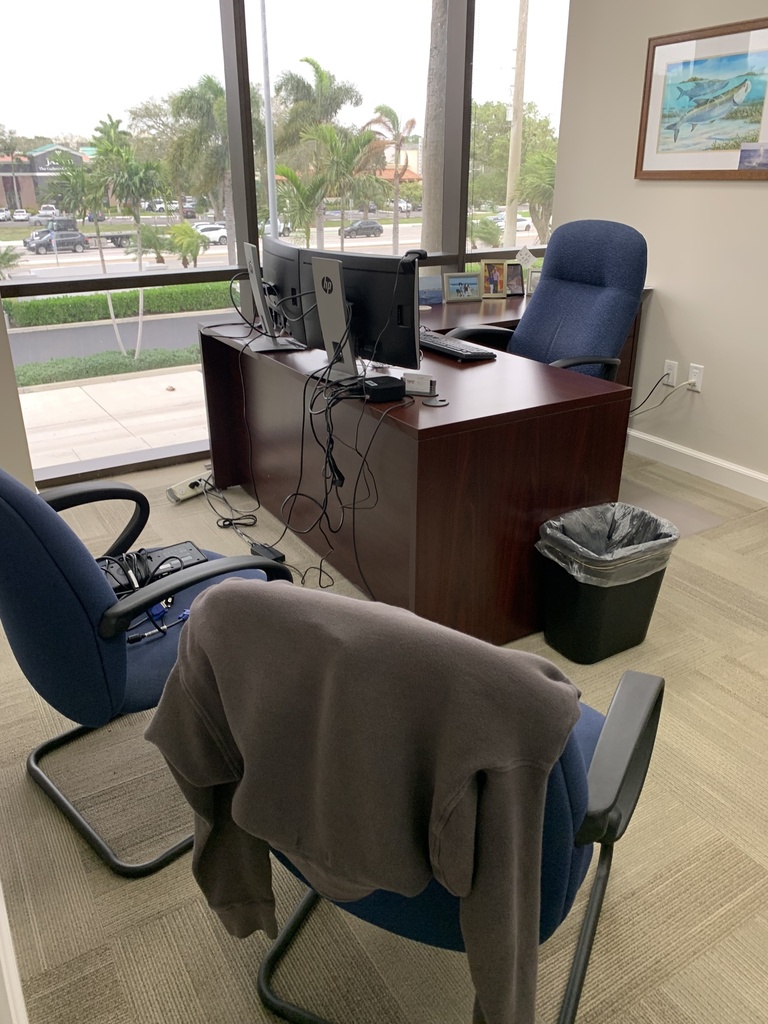Blue desk chair