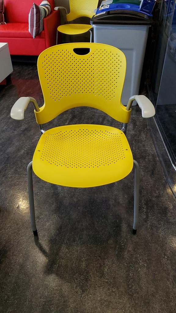 Herman Miller Plastic Guest Chair, Yellow