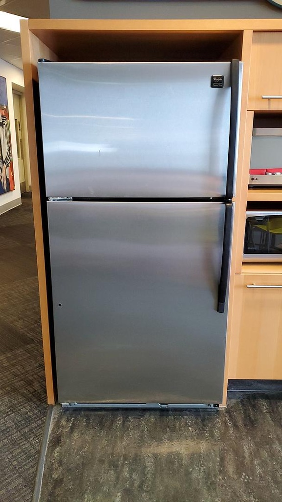 Whirlpool Stainless Steel Fridge, 60" x 29" x 27"-35"