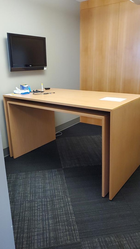 6' Bar Height Meeting Table, Maple, 36" x 18" x 72"