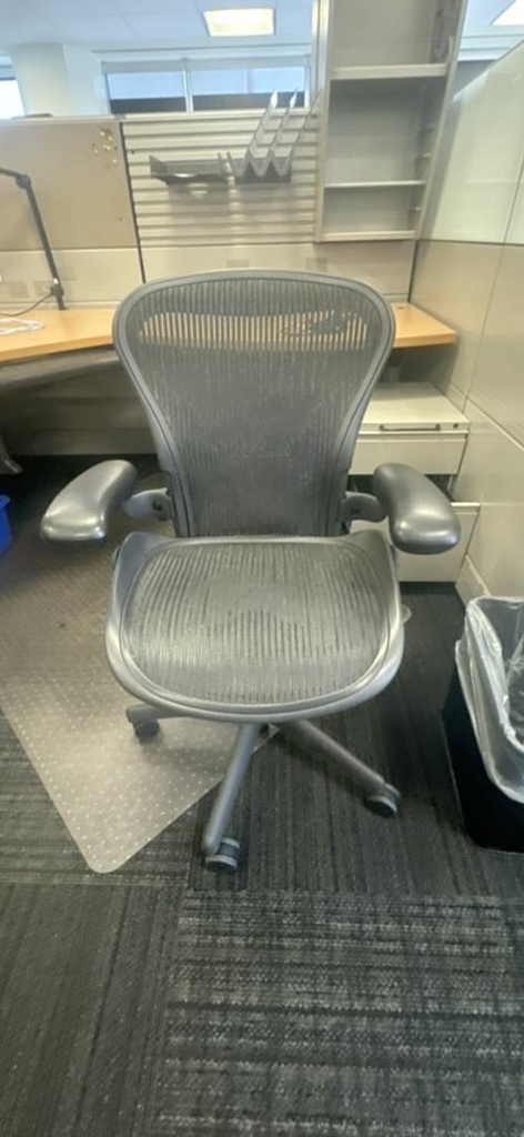 Herman Miller Aeron Size A, Black, 96" x 48"