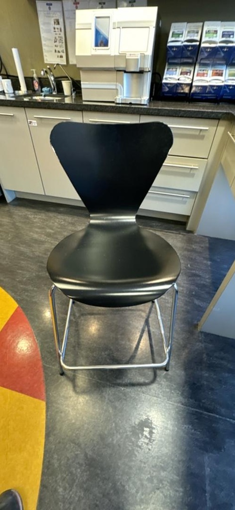 Wooden Counter-Height Stool, Black, 20" x 15" x 12"