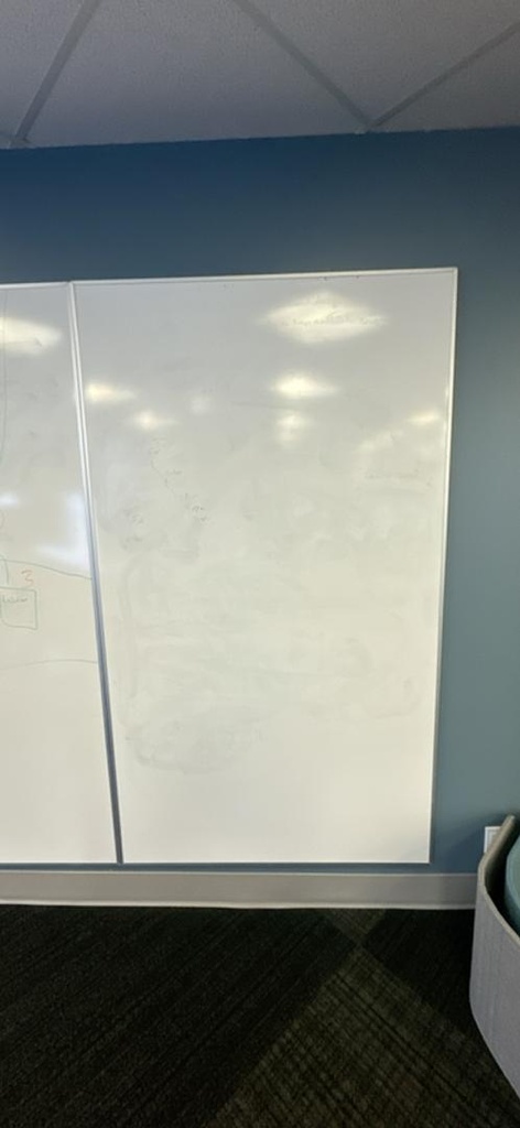 7' x 4' Vertical Magnetic Whiteboard, 20" x 14" x 12" 