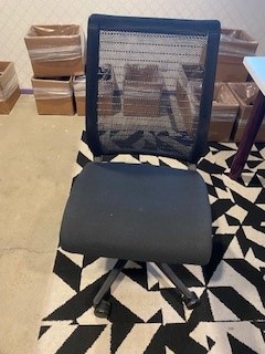 Task Chair, armless, black