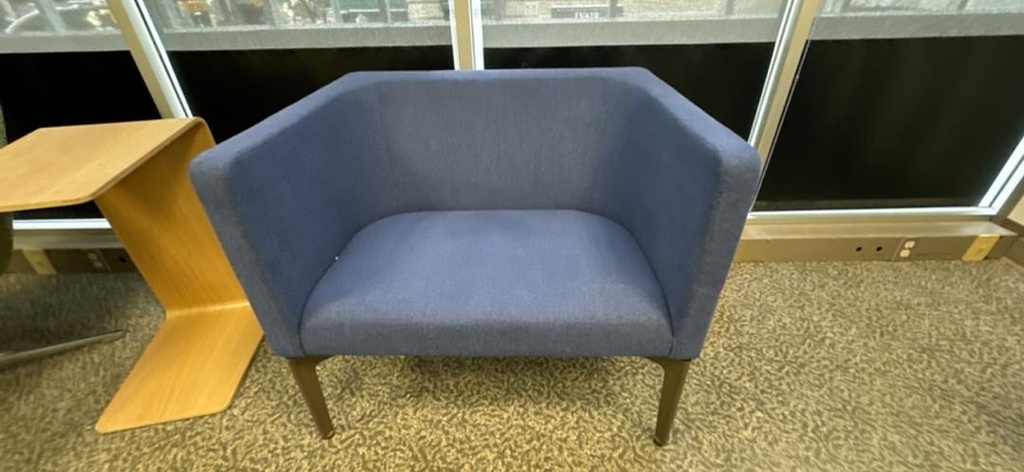 Fabric Club Chair, Blue