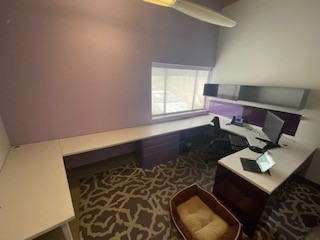 U-Shaped Desk, white/purple