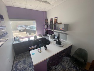 U-Shaped Desk, white/purple