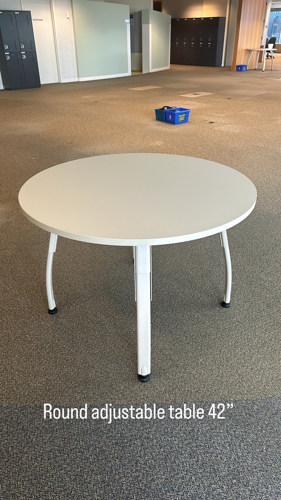 Round Adjustable 42" Table