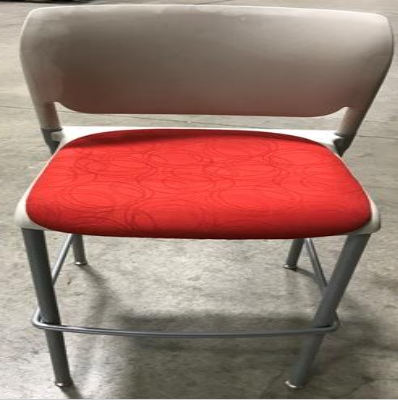 Orange and Black Task Stool