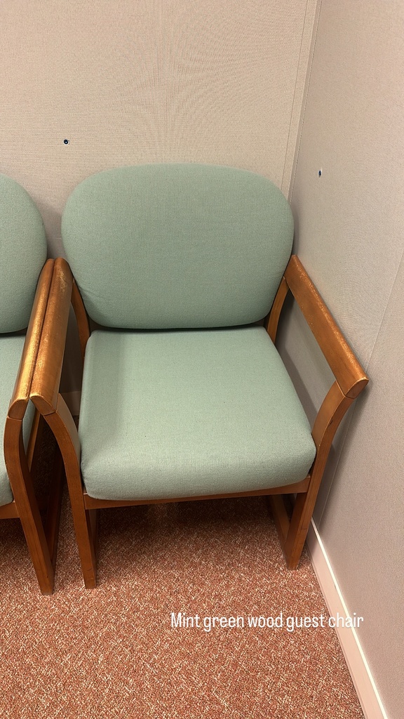 Mint Green Wood Guest Chair